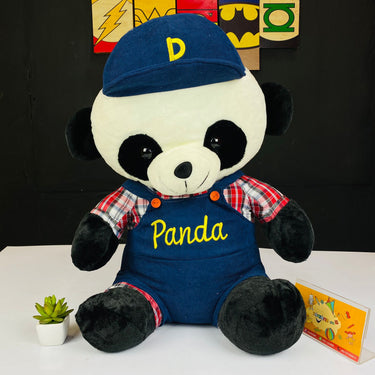Cute Panda In Red & White Shirt For Baby